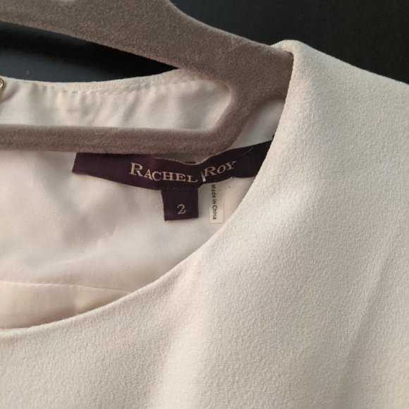 Rachel Roy White and Orange Dress - Size 2 - Picture 3 of 4